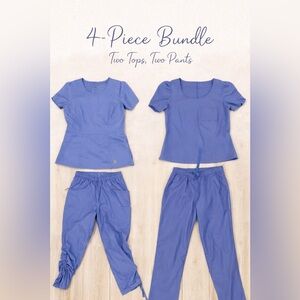 Jaanuu ceil blue scrub bundle 4 piece set